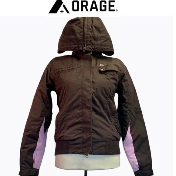 Orage Brown winter ski jacket coat size small - Picture 10 of 10